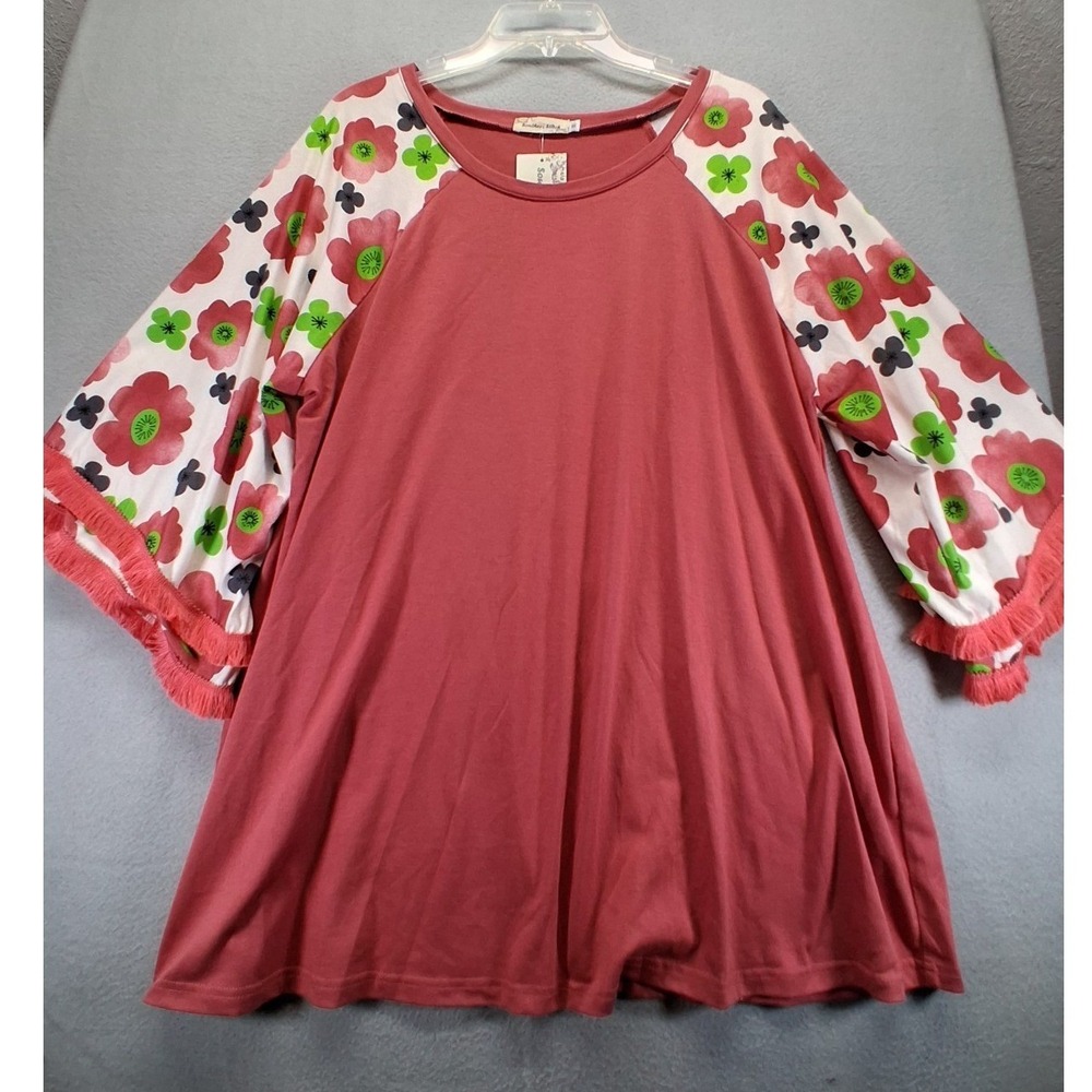Southern Stitched Women's Top Coral Quarter Sleeve‎ Size XL New with Tags